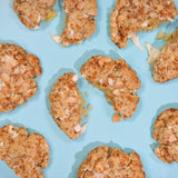 Almond Croissant New York Cookie by Crumbs & Doilies with flaked almonds and gooey white chocolate chunks